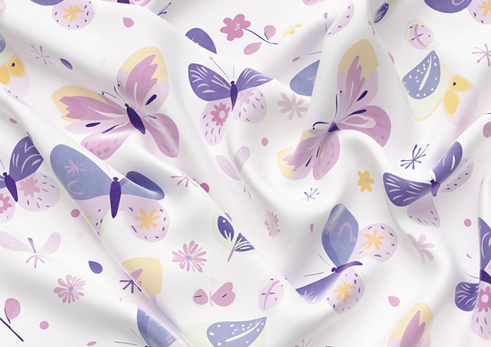 Butterfly Garden, Enchanting Purples - Motorised Roman Blind - Image 4